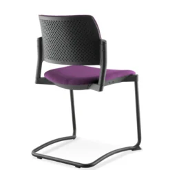 Chaise visiteur luge Tertio - tissu lot de 2