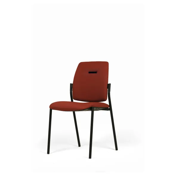 Chaise visiteur 4 pieds Artech - tissu - piétement noir