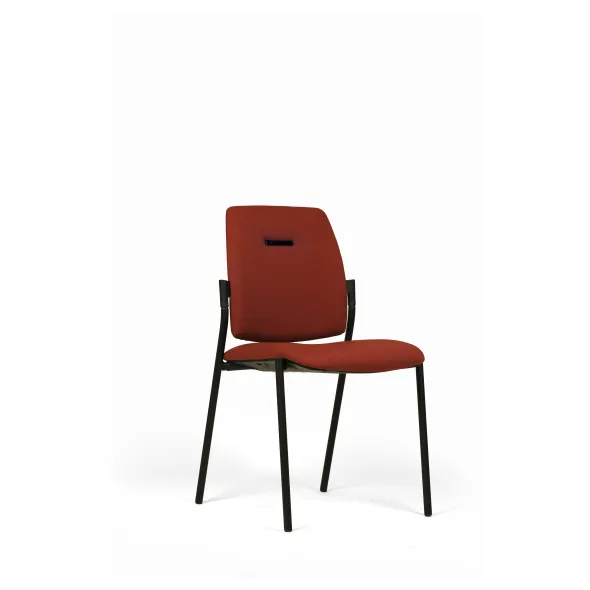 Chaise visiteur 4 pieds Artech - tissu - piétement noir
