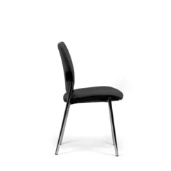 Chaise visiteur 4 pieds Artech - cuir - piétement chrome