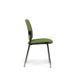 Chaise visiteur 4 pieds Artech - tissu - piétement chrome