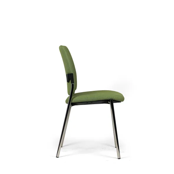 Chaise visiteur 4 pieds Artech - tissu - piétement chrome