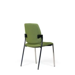 Chaise visiteur 4 pieds Artech - tissu - piétement chrome