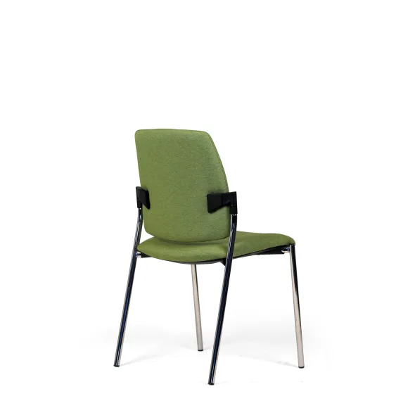 Chaise visiteur 4 pieds Artech - tissu - piétement chrome