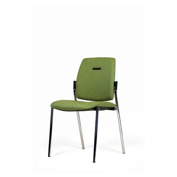 Chaise visiteur 4 pieds Artech - tissu - piétement chrome