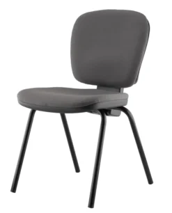 Chaise visiteur 4 pieds Bella - tissu - lot de 2