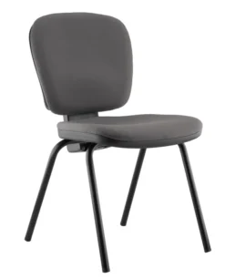 Chaise visiteur 4 pieds Bella - tissu - lot de 2
