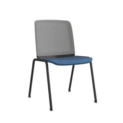 Chaise visiteur 4 pieds Comforto 29 - assise tissu - dossier résille