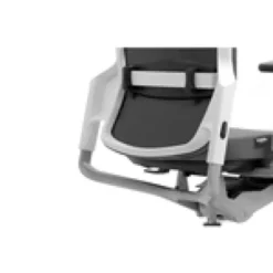 Chaise visiteur 4 pieds F8 - assise tissu et dossier résille Stripes 2 - piétement époxy