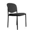 Chaise visiteur 4 pieds Jump - textile enduit anthracite - lot de 2