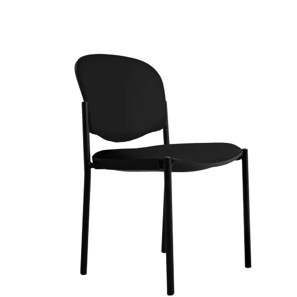 Chaise visiteur 4 pieds Jump - textile enduit - lot de 2