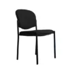 Chaise visiteur 4 pieds Jump - tissu noir - lot de 2