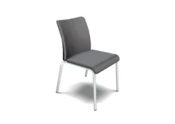 Chaise visiteur 4 pieds Let's B - tissu - piétement gris