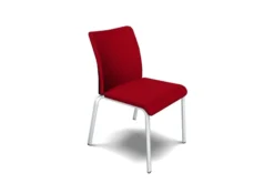 Chaise visiteur 4 pieds Let's B - tissu - piétement gris