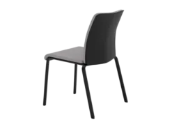 Chaise visiteur 4 pieds Let's B - textile enduit - piétement noir