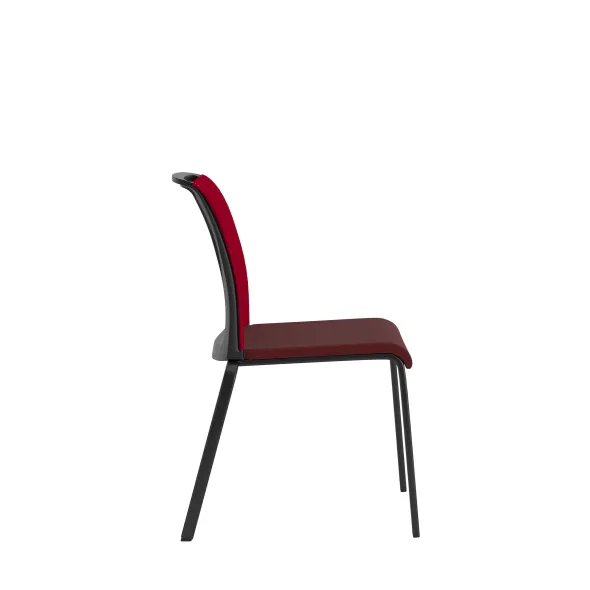 Chaise visiteur 4 pieds Reply Air - assise tissu - dossier résille
