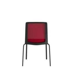 Chaise visiteur 4 pieds Reply Air - assise tissu - dossier résille