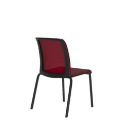 Chaise visiteur 4 pieds Reply Air - assise tissu - dossier résille