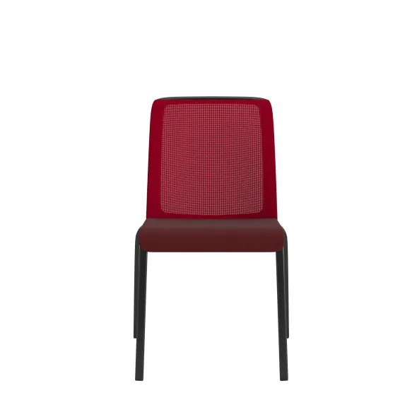 Chaise visiteur 4 pieds Reply Air - assise tissu - dossier résille