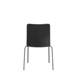 Chaise visiteur 4 pieds Reply - cuir - piétement chrome
