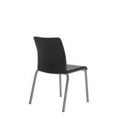 Chaise visiteur 4 pieds Reply - cuir - piétement chrome
