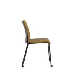 Chaise visiteur 4 pieds Reply - tissu - avec roulettes