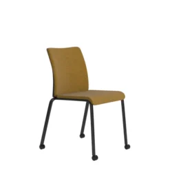 Chaise visiteur 4 pieds Reply - tissu - avec roulettes