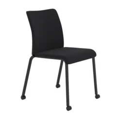 Chaise visiteur 4 pieds Reply - tissu - avec roulettes
