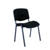 Chaise visiteur 4 pieds Saturn - tissu noir - lot de 4