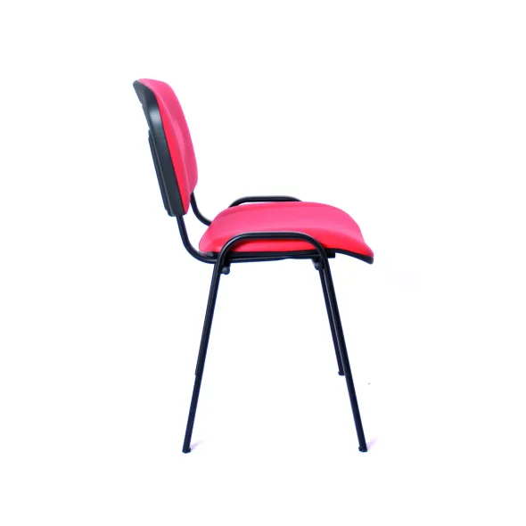 Chaise visiteur 4 pieds Saturn - textile enduit - lot de 4