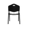 Chaise visiteur 4 pieds Saturn - plastique noir - lot de 4