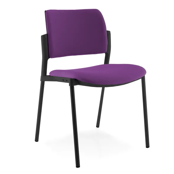 Chaise visiteur 4 pieds Tertio - tissu lot de 2