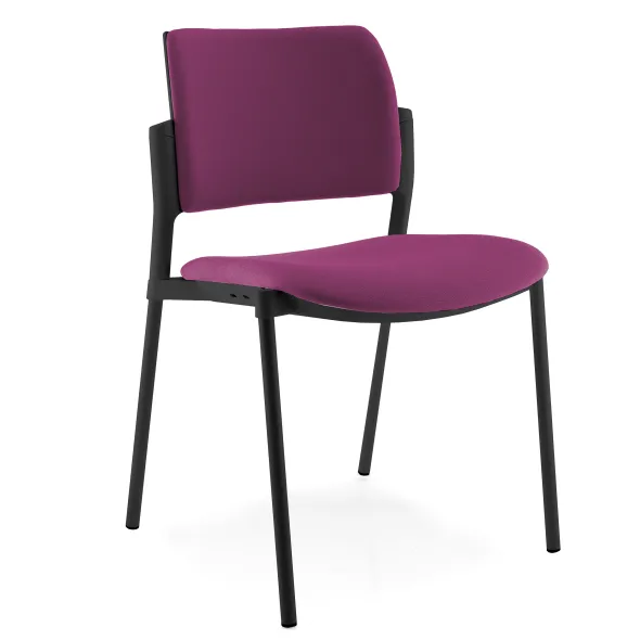 Chaise visiteur 4 pieds Tertio - tissu lot de 2