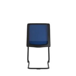 Chaise visiteur pietement luge Reply Air - assise tissu - dossier résille