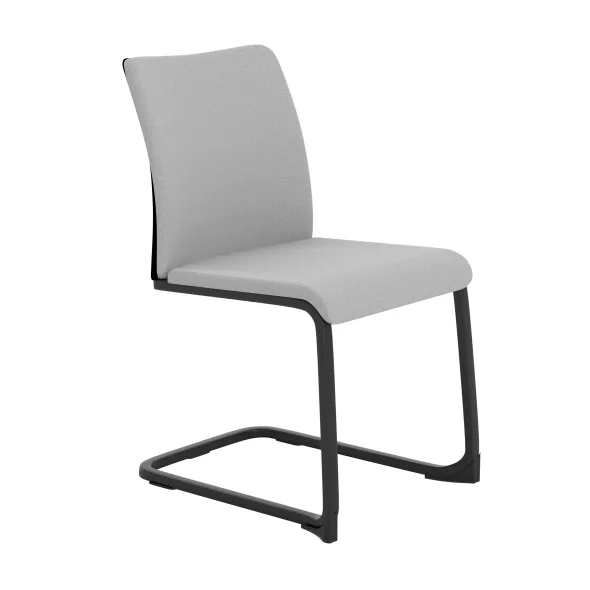 Chaise visiteur piétement luge Reply - tissu