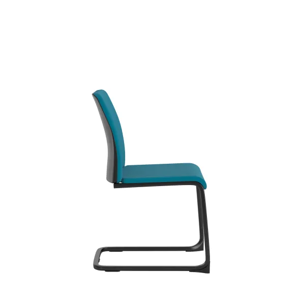 Chaise visiteur piétement luge Reply - tissu