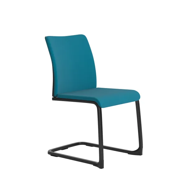 Chaise visiteur piétement luge Reply - tissu