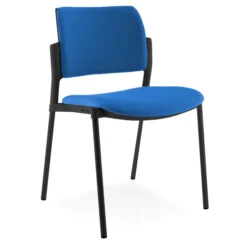 Chaise visiteur WI-MAX - tissu - structure noire - 4 pieds - lot de 2