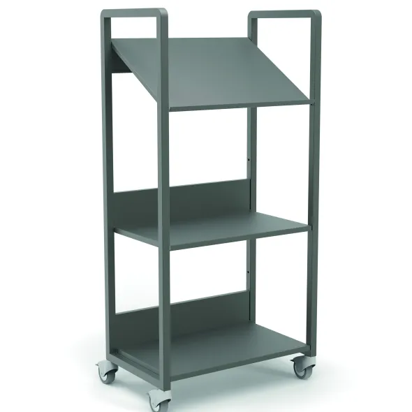 Chariot de transport pour 2 bacs postaux Trimod - 1 tablet. inclinée - 2 tablet. droites - prestation option