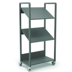 Chariot de transport pour 4 bacs postaux Trimod - 2 tablet. inclinées - 1 tablet. droite - prestation option
