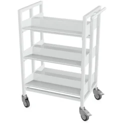 Chariot à livres Kortytem - double face - tablettes inclinées