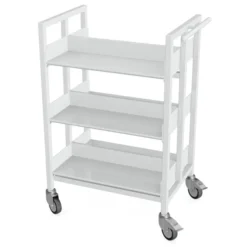 Chariot à livres Kortytem - double face - tablettes droites