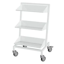 Chariot à livres Korytem - simple face frontal - tablettes inclinées