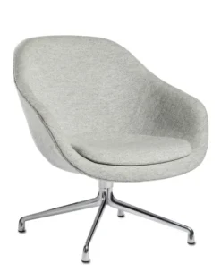 Chauffeuse About A Lounge Chair - tissu - base pivotante - piètement étoile 4 branches