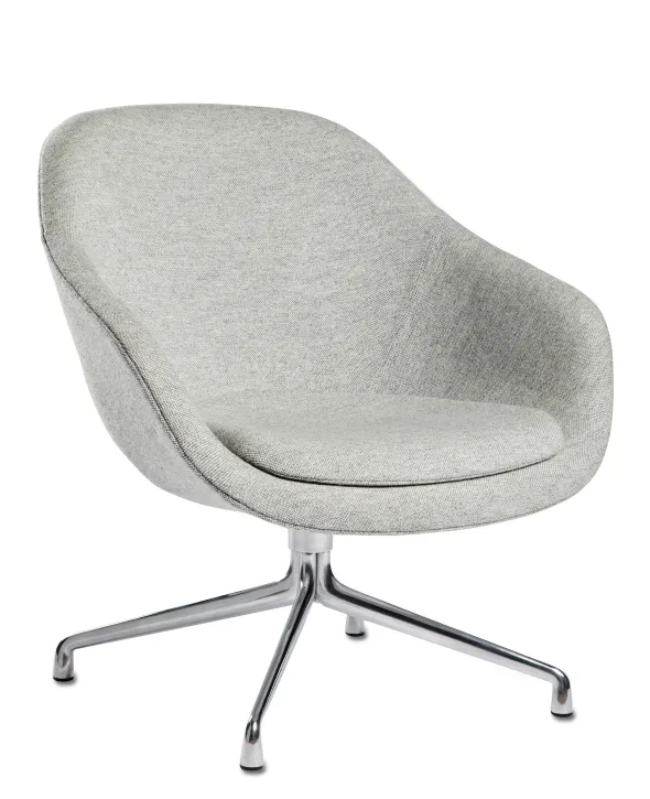 Chauffeuse About A Lounge Chair - tissu - base pivotante - piètement étoile 4 branches