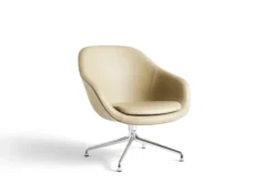 Chauffeuse About A Lounge Chair - textile enduit - base pivotante - piètement étoile 4 branches
