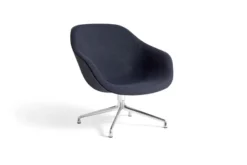 Chauffeuse About A Lounge Chair - textile enduit - base pivotante - piètement étoile 4 branches