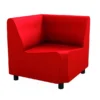 Chauffeuse angle 90° Yola II - textile enduit grainé - groseille