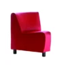 Chauffeuse angle 45° Yola II - textile enduit grainé - groseille