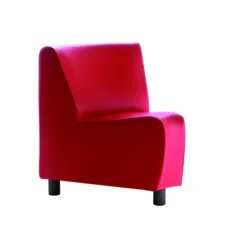 Chauffeuse angle 45° Yola II - textile enduit grainé - groseille